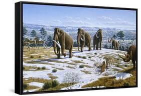 Mammals of the Pleistocene Era-Mauricio Anton-Framed Stretched Canvas