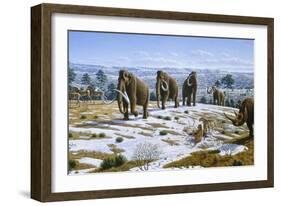 Mammals of the Pleistocene Era-Mauricio Anton-Framed Photographic Print