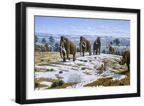 Mammals of the Pleistocene Era-Mauricio Anton-Framed Photographic Print