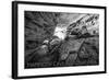 Mammoth Cave, Kentucky - Black and White-Lantern Press-Framed Art Print