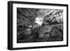 Mammoth Cave, Kentucky - Black and White-Lantern Press-Framed Premium Giclee Print