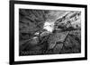 Mammoth Cave, Kentucky - Black and White-Lantern Press-Framed Premium Giclee Print