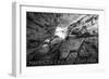 Mammoth Cave, Kentucky - Black and White-Lantern Press-Framed Art Print