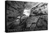 Mammoth Cave, Kentucky - Black and White-Lantern Press-Stretched Canvas