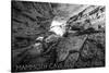 Mammoth Cave, Kentucky - Black and White-Lantern Press-Stretched Canvas