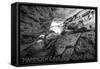 Mammoth Cave, Kentucky - Black and White-Lantern Press-Framed Stretched Canvas