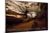 Mammoth Cave, Kentucky - Cave Interior-Lantern Press-Mounted Premium Giclee Print