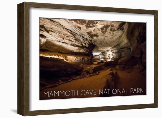 Mammoth Cave, Kentucky - Cave Interior-Lantern Press-Framed Art Print