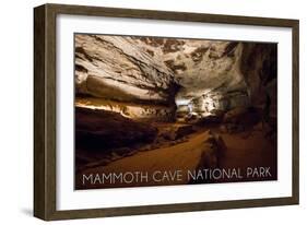 Mammoth Cave, Kentucky - Cave Interior-Lantern Press-Framed Art Print