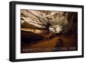 Mammoth Cave, Kentucky - Cave Interior-Lantern Press-Framed Art Print