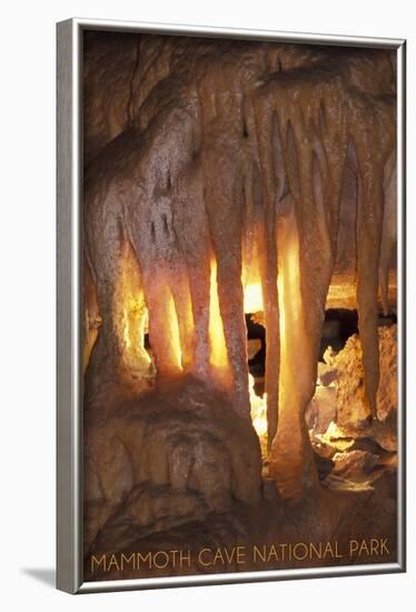 Mammoth Cave, Kentucky - Drapery Room-Lantern Press-Framed Art Print