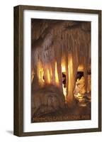 Mammoth Cave, Kentucky - Drapery Room-Lantern Press-Framed Art Print