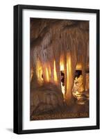 Mammoth Cave, Kentucky - Drapery Room-Lantern Press-Framed Art Print