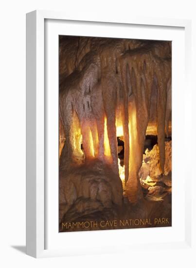 Mammoth Cave, Kentucky - Drapery Room-Lantern Press-Framed Art Print