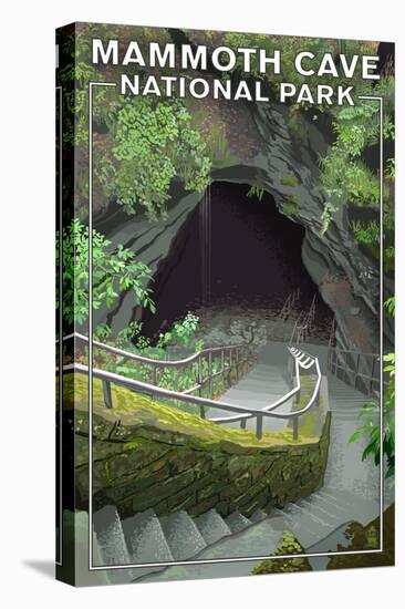Mammoth Cave, Kentucky - Entrance-Lantern Press-Stretched Canvas