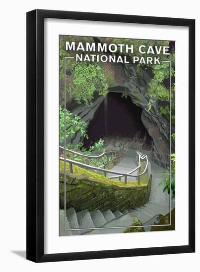 Mammoth Cave, Kentucky - Entrance-Lantern Press-Framed Art Print