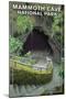 Mammoth Cave, Kentucky - Entrance-Lantern Press-Mounted Premium Giclee Print