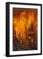 Mammoth Cave, Kentucky - Frozen Niagra-Lantern Press-Framed Art Print