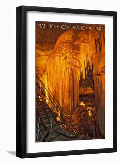 Mammoth Cave, Kentucky - Frozen Niagra-Lantern Press-Framed Art Print