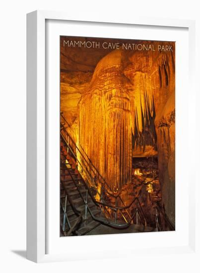 Mammoth Cave, Kentucky - Frozen Niagra-Lantern Press-Framed Art Print