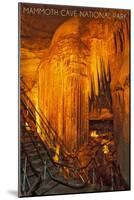 Mammoth Cave, Kentucky - Frozen Niagra-Lantern Press-Mounted Art Print