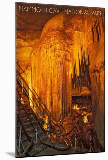 Mammoth Cave, Kentucky - Frozen Niagra-Lantern Press-Mounted Art Print