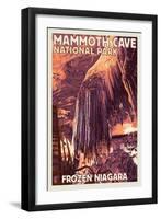 Mammoth Cave, Kentucky - Letterpress-Lantern Press-Framed Art Print