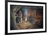 Mammoth Cave, Kentucky - Original Cave Painting-Lantern Press-Framed Art Print