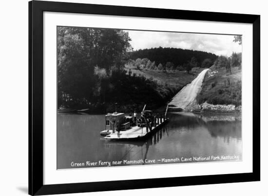 Mammoth Cave Nat'l Park, Kentucky - Green River Ferry-Lantern Press-Framed Premium Giclee Print