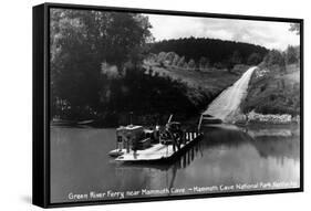 Mammoth Cave Nat'l Park, Kentucky - Green River Ferry-Lantern Press-Framed Stretched Canvas