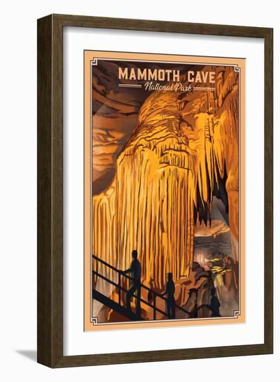 Mammoth Cave National Park, Kentucky - Lithograph - Lantern Press Artwork-Lantern Press-Framed Art Print