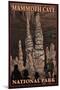 Mammoth Cave National Park, Kentucky, Onxy Pillars-Lantern Press-Mounted Art Print