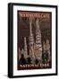 Mammoth Cave National Park, Kentucky, Onxy Pillars-Lantern Press-Framed Art Print