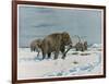 Mammoth Herd During the Ice Age-Wilhelm Kuhnert-Framed Art Print