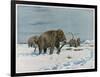 Mammoth Herd During the Ice Age-Wilhelm Kuhnert-Framed Art Print