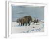 Mammoth Herd During the Ice Age-Wilhelm Kuhnert-Framed Art Print