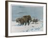 Mammoth Herd During the Ice Age-Wilhelm Kuhnert-Framed Art Print