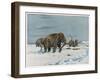 Mammoth Herd During the Ice Age-Wilhelm Kuhnert-Framed Art Print