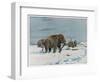 Mammoth Herd During the Ice Age-Wilhelm Kuhnert-Framed Art Print