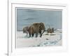 Mammoth Herd During the Ice Age-Wilhelm Kuhnert-Framed Art Print