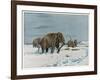 Mammoth Herd During the Ice Age-Wilhelm Kuhnert-Framed Art Print