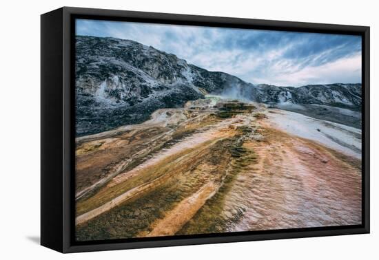 Mammoth Hot Springs Landscape Abstract, Yellowstone National Park-Vincent James-Framed Stretched Canvas