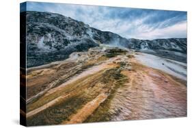 Mammoth Hot Springs Landscape Abstract, Yellowstone National Park-Vincent James-Stretched Canvas