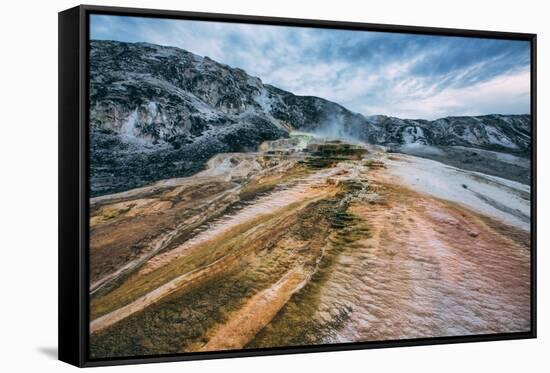 Mammoth Hot Springs Landscape Abstract, Yellowstone National Park-Vincent James-Framed Stretched Canvas