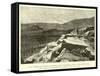 Mammoth Hot Springs of Gardiner's River-null-Framed Stretched Canvas