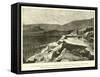 Mammoth Hot Springs of Gardiner's River-null-Framed Stretched Canvas