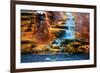 Mammoth Hot Springs Waterfall-Howard Ruby-Framed Photographic Print