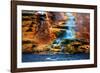 Mammoth Hot Springs Waterfall-Howard Ruby-Framed Photographic Print