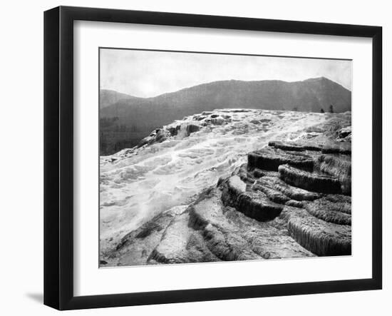 Mammoth Hot Springs, Yellowstone National Park, USA, 1893-John L Stoddard-Framed Giclee Print