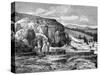 Mammoth Hot Springs, Yellowstone National Park, USA, 19th Century-Edouard Riou-Stretched Canvas